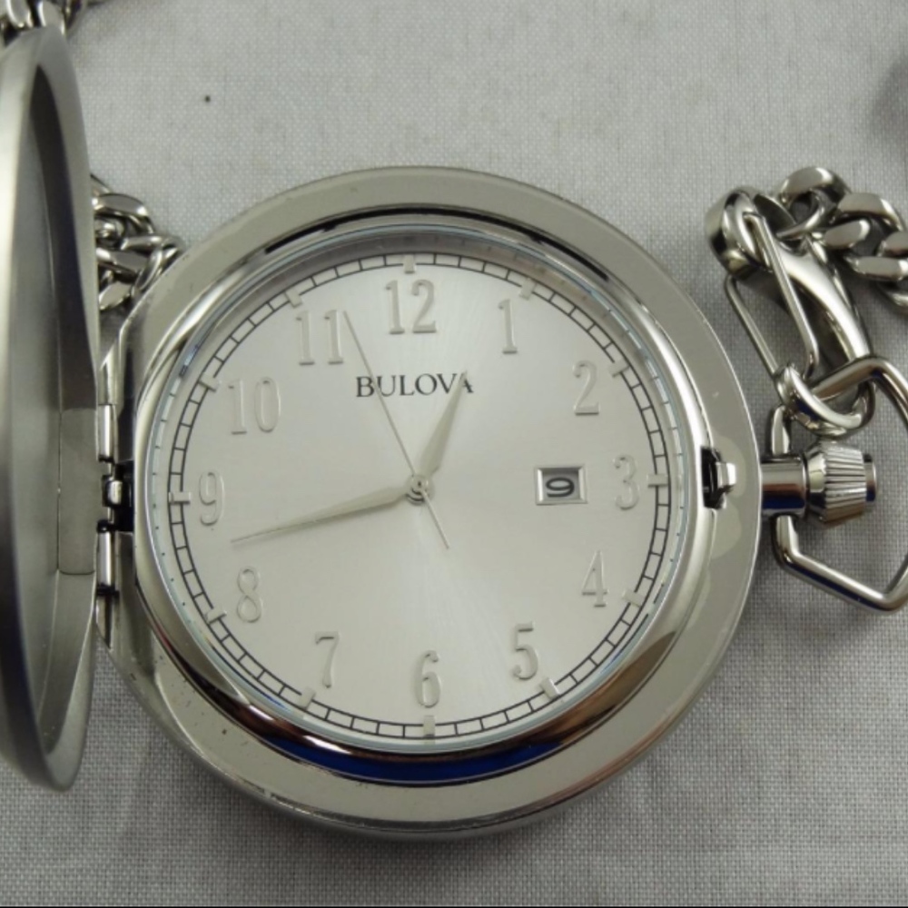 🎉HP🎉 Bulova Men's Quartz Stainless Pocket Watch - Picture 3 of 3